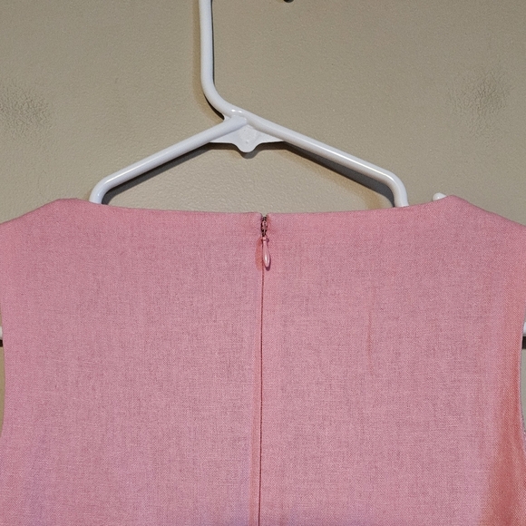 Chadwick's Linen Blend Embroidered Dress Women's Size 4 Floral Pink Sleeveless - Picture 7 of 7
